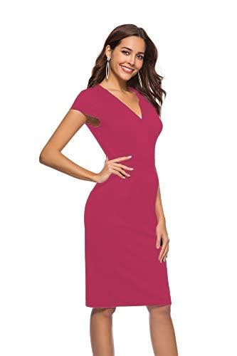 Image of CEASIKERY Women's Business Retro Cocktail Pencil Wear to Work Office Casual Dress