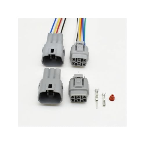 Conector de sensor MT090 6 pines macho hembra compatible con repuesto 6187-6561 2