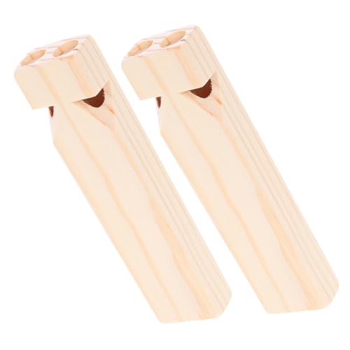 ERINGOGO 2pcs Unpainted Wooden Whistle for Flute DIY Musical Instruments for Parties Lightweight Design for and Carry Promotes Music Exploration and Hearing Development