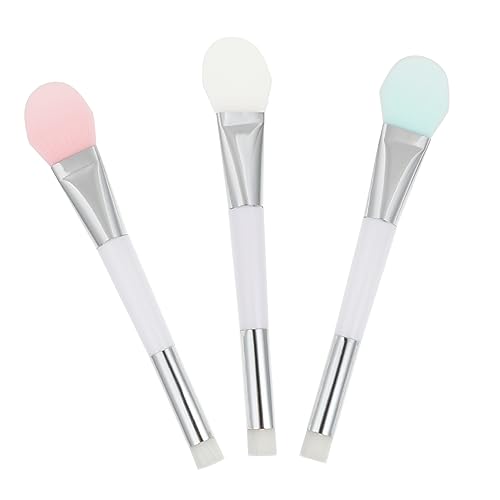 PATKAW 3 Piezas cepillo de máscara aplicador de labios depurador facial pinceles maquillaje pinceis maquilhagem make up kit makeup kit doble cabeza de barro gel de sílice