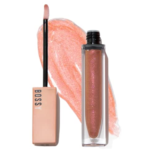 Bossy Cosmetics Vegan Lip Gloss For Soft Lips, Plumping, Hydrating Non-Stick Lipgloss For Women, Provides Maximum Shine, Paraben And Cruelty Free (Empowered - Peach Color) #TOP26
