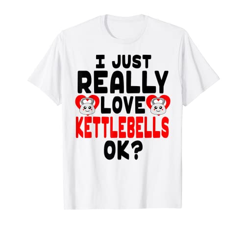 Kettlebell fitness carino - I Love Kettlebell Maglietta