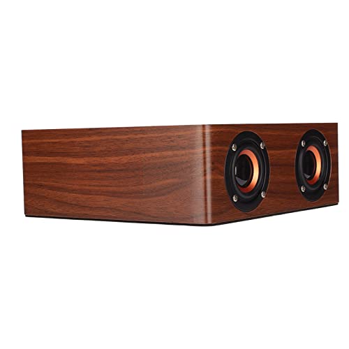 Digitale wekker Draadloze luidspreker, 6 Bluetooth 4.2 100Hz-18KHz Touch Button Control Wekker Bluetooth-luidspreker voor kantoor voor slaapkamer) Bruine houtnerf (exportversie) - Image 5
