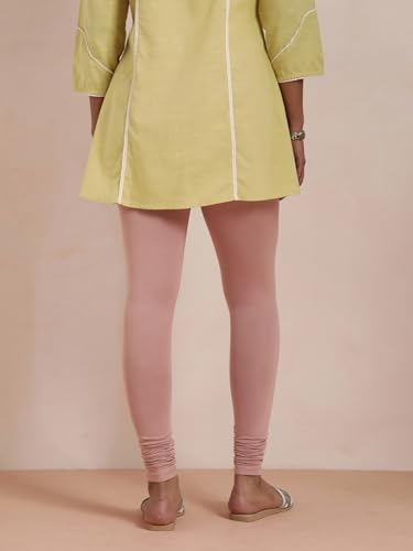 Image of TWIN BIRDS Tailored Cut and Classic Fit Super Stretchable Elastane Fabric Churidar Leggings for Women