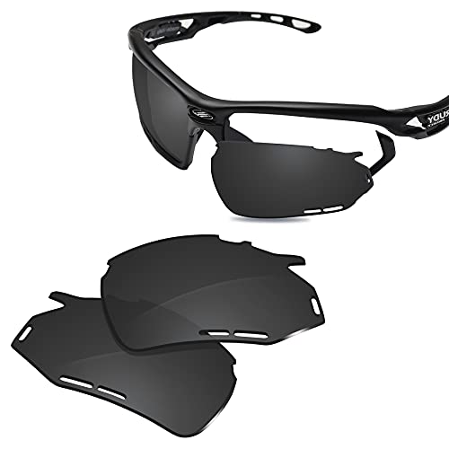 Glintbay 100% Precise-Fit Replacement Sunglass Lenses for Rudy Project Fotonyk - Polarized Advanced Black