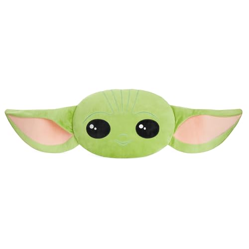 Disney Stitch Kuscheltier Plüsch Kissen, 3D Deko Kissen, Weiches Kuschelkissen für Sofa oder Bett, Geschenke für Kinder (Grün Baby Yoda)