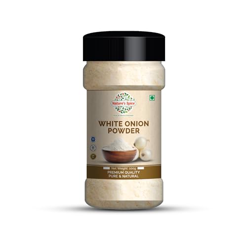 Image of Nature's Spice White Onion Powder - Pack of 3 (100g Each) Natural Pyaz for Cooking | Flavorful Seasoning for Recipes | Dehydrated, No Additives & Preservatives | Ready to Use (Safed Pyaz Powder)