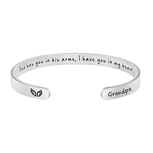 Memorial Grandpa Bracelet In Memory of Jewelry Gift Remembering Loss of One You Loved God Has You in His Arms I Have You in My Heart