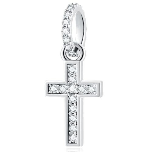 2026 Sparkling Cross Charm Pendant - fits Pandora Religious Bracelet