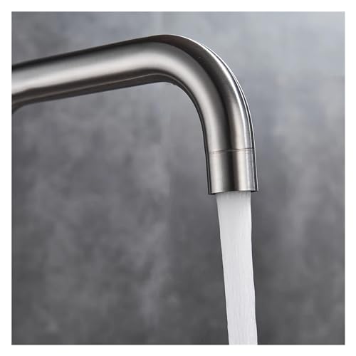 Robinet mitigeur d'évier en acier inoxydable brossé durable et design - 6