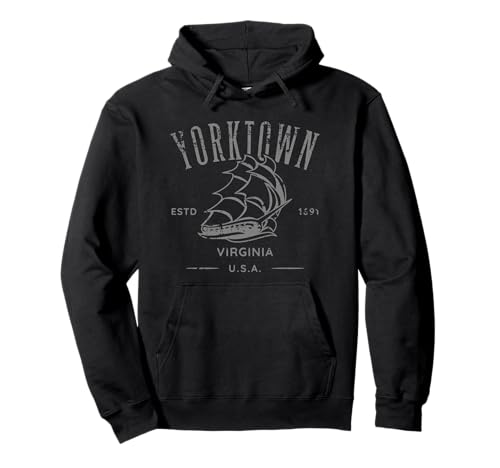 Yorktown Virginia Old Tall Segelschiff Distressed Design Pullover Hoodie