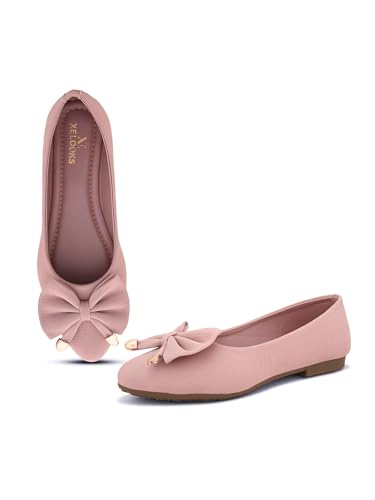 Image of XE Looks Flats with Gold-Tipped Bow - Elegant, Trendy, and Perfect for Any Occasion for Girls & Women