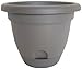Bloem Living LP1660 Lucca Self-Watering Planter, Plastic, Peppercorn, 16-in. - Quantity 6
