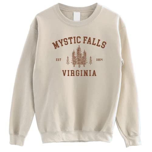 Mystic Falls Virginia Sweatshirt - Salva.tore Vampire Dia.ries Sweater; Virginia Crewneck Sweatshirt