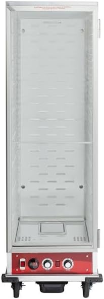 Miniatura 2 de Armario de retención térmico aislado de tamaño completo, 120 V eléctrico, puerta transparente, capacidad de 36 sartenes, aluminio plateado, 22.7 x