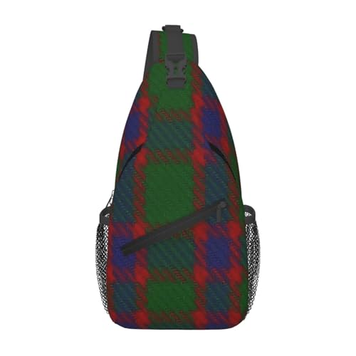 Dyale Hall Clan Family Tartan Fashionable, Portable, And Large Capacity Men'S Casual Cross Chest Bag