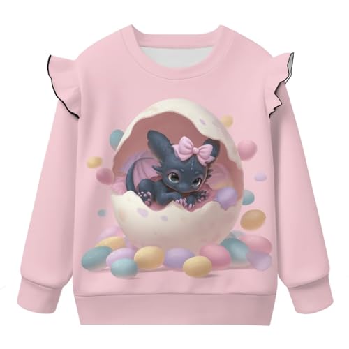WELLFLYHOM Girls Sweatshirts 1-8T Long Sleeve Crewneck Shirts Top Pullover Graphic Sweater Top for Fall Spring4