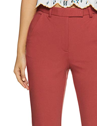 Image of Marks & Spencer Womens Solid Mid Rise Slim Fit Trouser