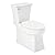 Signature Hardware 483979 Benbrook 1.28 GPF Two Piece Skirted Elongated Toilet - ADA Compliant, Elongated Seat Included - White/Chrome Lever