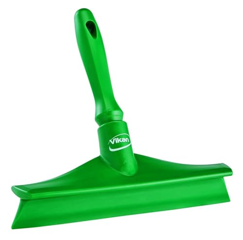 Image of Vikan 71252 Rubber Polypropylene Frame Bench Single Blade Squeegee, 10 inch, Green