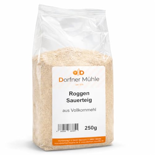 Roggen Vollkorn Sauerteig [250g] – Dorfner Mühle – Getrockneter Sauerteig aus Roggenvollkornmehl ohne Zusätze