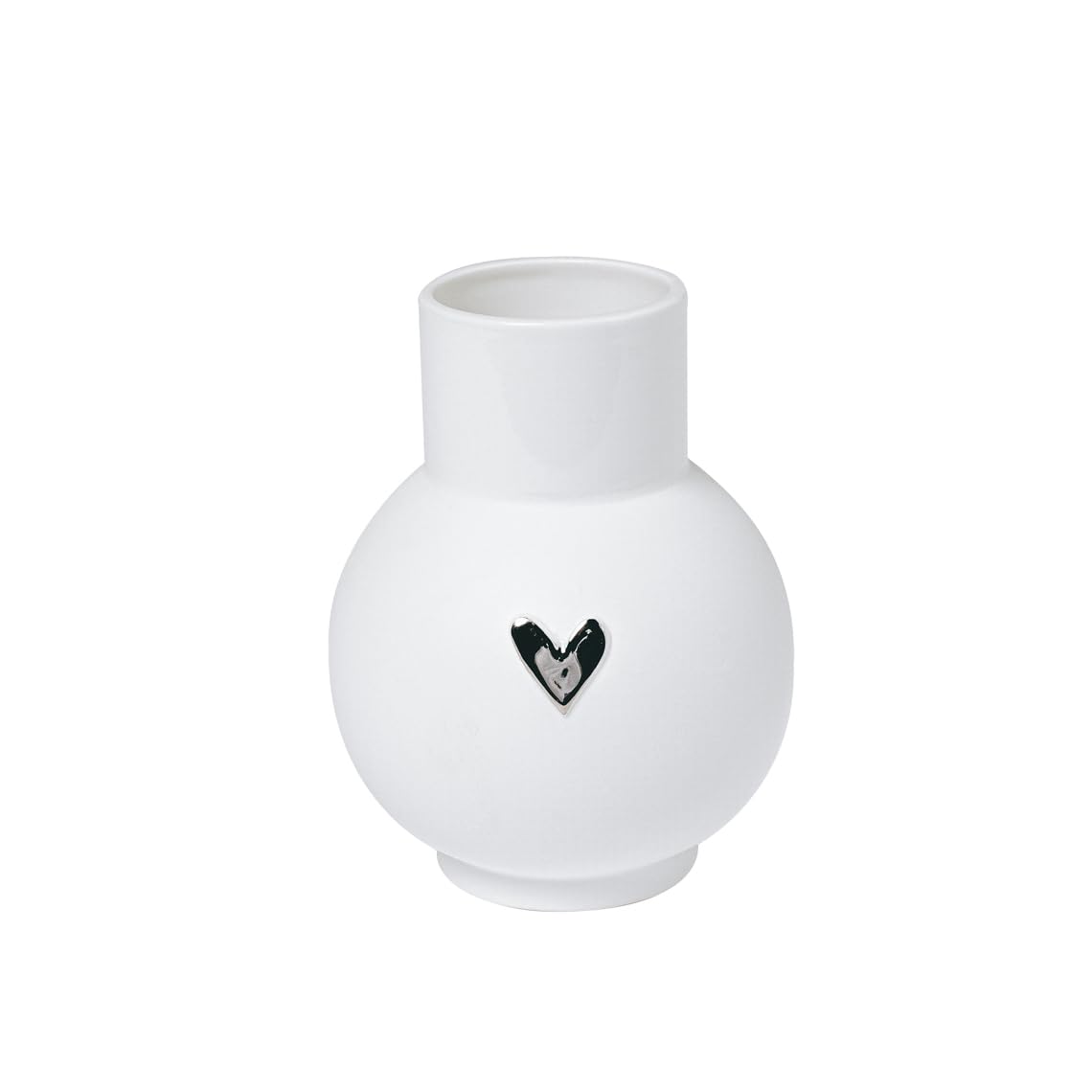 Räder Ball Vase Heart Silver