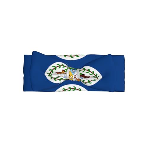 Belize Flag Baby Bow Headband, 2.4 * 6.7 Inch Baby Headband, Suitable for Babies 0-6 Months Old, Very Meaningful Gift