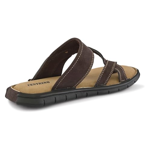 Image of Centrino Men's Sandals | Stylish Strap Sandal with Grip Insole | Thong Sandals with Comfortable Flip-Flop with Cushioned Footbed | Comfortable Casual Footwear for Office, Travel & Walking (9582)