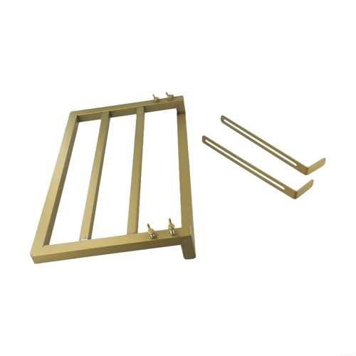 Desiumite Toallero de acero al carbono para baño, 40 cm x 25 cm, soporte colgante para toallas compatible con radiadores compactos, resistente al óxido, no se seca (dorado)
