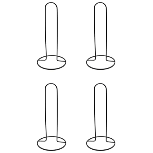 HAJXZH 4 PCS Football Training Cones Holders Metal Mark Disks Shelf Black Soccer Cone Stand for Storing Soccer Disc Cones