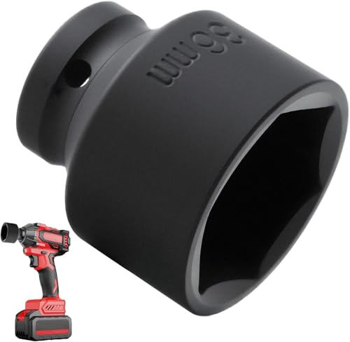 36mm 1/2" Drive Deep Impact Socket, 6-Point CR-MO Axle Nut Socket Made of Chrome Molybdenum Steel, Heavy Duty Black Phosphate Finish, Compatible with Impact Wrench, Ratchet or Breaker Bar for Automoti - Image 6