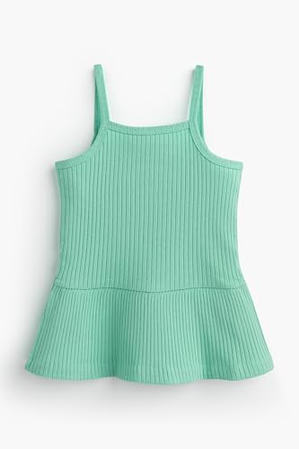 Image of monica + andy Ribbed Peplum Tank + Short Set, 100% Organic Clothes for Girls, Matching Set, Kids, Toddler & Infant Sizes