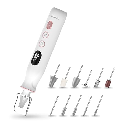 medisana MP 940 set eléctrico de manicura y pedicura, torno para uñas, lima electrica, kit de uñas para el cuidado de manos y pies y el tratamiento de uñas, cutículas y callosidades