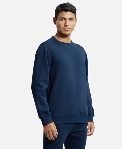 Image of Jockey US92 Men Super Combed Cotton Rich Fleece Sweatshirt with StayWarm Technology
