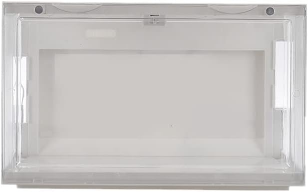 2つの音声作動式照明靴ボックスアクリル透明なプラスチック保管ボックススニーカーサイドオープンディスプレイ明るい靴キャビネット