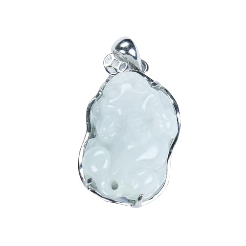 Chaîne de clavicule en jade vert pendentif émeraude et argent 925