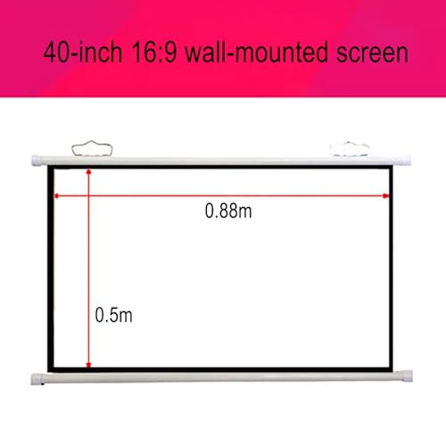 Pantalla manual retráctil para proyector 16:9 miniatura 2