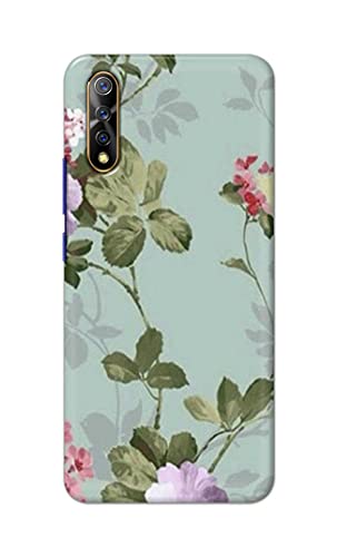 Image of Printed Hard Back Cover Case for Vivo S1 | Vivo Z1x Back Cover (Floral Painting) -1302