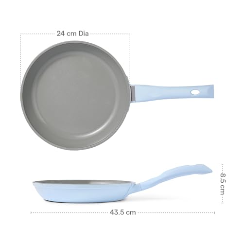 Image of Borosil Vajra Series Fry Pan 24 cm (1.5 L Capacity) | Diecast with Ceramic Coating Frying Pan with Handle | Gas Stove and Induction Friendly | PFOA /PFAS Free | Dishwasher Safe | 1 Year Warranty