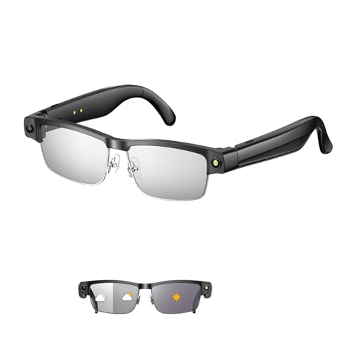 AIスマートBluetoothメガネ カメラ&調光レンズ付き QR-AI-Glasses-2