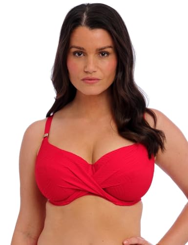 Fantasie Swim Women's Ottawa Underwire Full Cup Bikini Top, Radiant Red, 36E