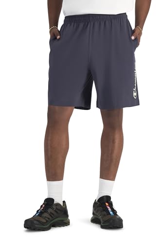 Champion Men's Puff Script Jersey Short, Stealth, X-Large
