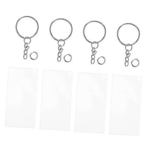 BESPORTBLE 30 Piezas Llavero De Acrílico Diy Llavero Acrílico Transparente Para Bricolaje Para Proyectos De Placa De Metacrilato