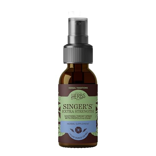 Herbs Etc. Singer's Saving Grace Extra Strength - Herbal Remedy Spray Aids Throat Comfort & Health - Soothing Hydrating Throat Support - Throat Relief Spray with Licorice - 1 fl oz (About 75 Serving)