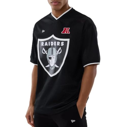 New Era Las Vegas Raiders NFL Mesh Oversized   Camiseta para hombre, Negro , XL