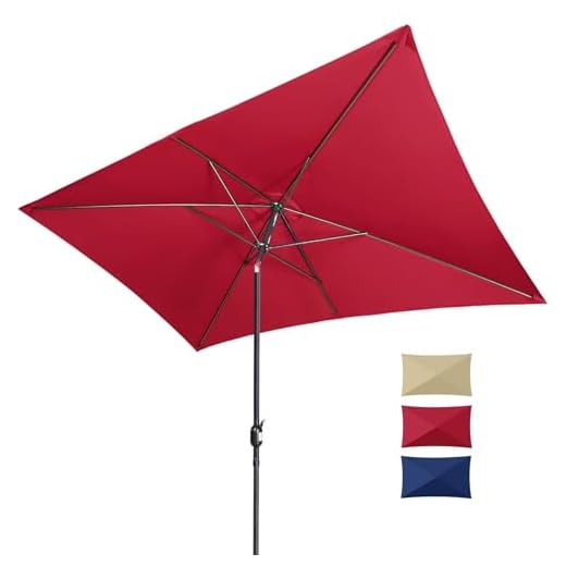 Best patio umbrella that doesn't fade 6.5x10FT Rectangular Market Patio Umbrella