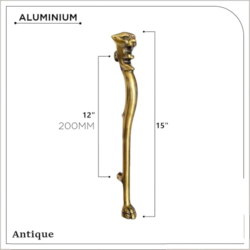 Image of Aluminum Cat Door Handles for Main Door Pull Handle Main Glass & Wooden Door Handle Pull & Push Handle Door Accessories Handle Home Decor Door Hardware Antique Brass! (Pack of 1)