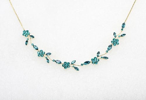 Image of Faship Gorgeous Rhinestone Crystal Floral Necklace Earrings Set