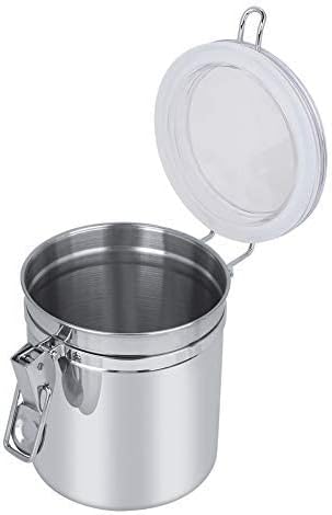 Miniatura 7 de Fdit Recipiente de almacenamiento de café y alimentos de acero inoxidable, recipiente de café, tarro de almacenamiento de alimentos, té, azúcar,