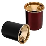 Abaodam Edelstahl Aschenbecher mit Deckel Winddicht und Bruchsicher Trichterform für Innen Außenbereich 2 Stück Rauchreduzierend Tisch Aschenhalter für Zuhause und Büro